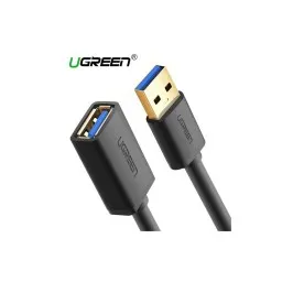 USB დამაგრძელებელი Ugreen US129 (30126) USB 3.0 A male to female flat cable Black 1.5M Extension Cable-JUSTSHOP.GE-ზე
