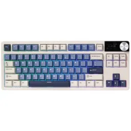 კლავიატურა Royal Kludge RK S85 RGB Mechanical Keyboard, Cloud switch, Hot Swappable, Wireless, Type-C, Bluetooth, 2.4GHz, Horizon Blue-JUSTSHOP.GE-ზე