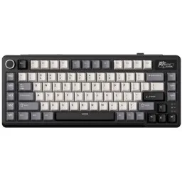 კლავიატურა Royal Kludge RK L75 RGB Mechanical Keyboard, Cream Switch, Hot Swappable, Wireless, Type-C, Bluetooth, 2.4GHz, Knight Black-JUSTSHOP.GE-ზე