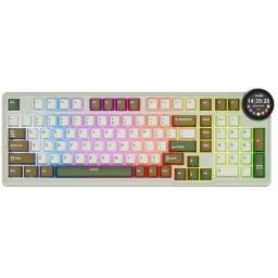 კლავიატურა Royal Kludge RK N99 RGB Mechanical Keyboard, Cream Switch, Hot Swappable, Wireless, USB, Bluetooth, 2.4GHz, Palm Green-JUSTSHOP.GE-ზე