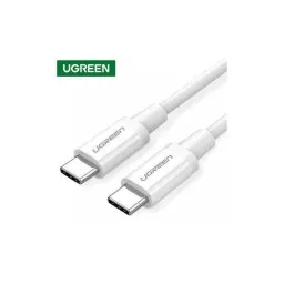 USB კაბელი UGREEN US264 (60520), 60W, Type C 2.0 Male To Male Cable, 2m, White-JUSTSHOP.GE-ზე
