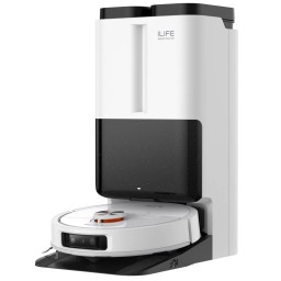 რობოტი მტვერსასრუტი მშრალი და სველი წმენდით Ilife T60S, 17000Pa, LiDAR + Ai, Robot Vacuum Cleaner, White