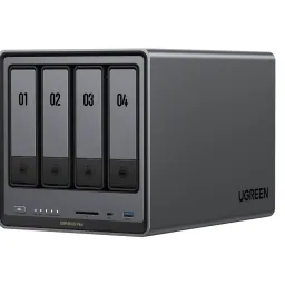Storage system UGREEN NASync DXP4800 Plus (35261), Intel Gold 8505, 8GB, Diskless, RJ45, USB, Type-C, HDMI, Space Gray-JUSTSHOP.GE-ზე