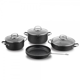 ქვაბებისა და ტაფის ნაკრები Korkmaz A1371 Cookware Set (7 pcs)-JUSTSHOP.GE-ზე