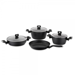 ქვაბებისა და ტაფის ნაკრები Korkmaz A2890 Nora Cookware Set 7 pcs-JUSTSHOP.GE-ზე