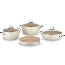 ქვაბებისა და ტაფის ნაკრები Korkmaz A2656 Mondea 7 Pcs Set-JUSTSHOP.GE-ზე