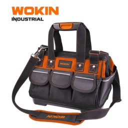 ხელსაწყოების ნაჭრის ჩანთა Wokin 906214, 14\, Tool Bag (INDUSTRIAL), Black/Orange