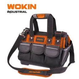 ხელსაწყოების ნაჭრის ჩანთა Wokin 906214, 14\, Tool Bag (INDUSTRIAL), Black/Orange-JUSTSHOP.GE-ზე