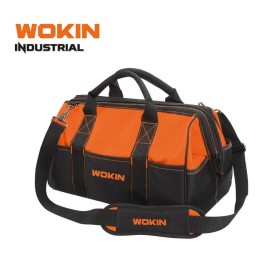 ხელსაწყოების ნაჭრის ჩანთა Wokin 906017, 17\, Tool Bag (INDUTSTRIAL), Black/Orange-JUSTSHOP.GE-ზე