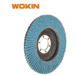 სახეხი დისკი Wokin 775804, 115×22.2mm, Zirconia Oxide Flap Disc, Blue-JUSTSHOP.GE-ზე