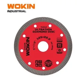 კერამიკული ფილის საჭრელი დისკი Wokin 763512, 125×22.2mm, Ultrathin Diamond Disc (INDUSTRIAL), Red-JUSTSHOP.GE-ზე