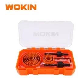 ბურღის საცვლელი პირი მეტალის Wokin 756711, 11Pcs, Hole Saw Set, Orange-JUSTSHOP.GE-ზე