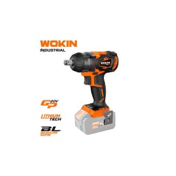 ელექტრო ქანჩის მოსახსნელი Wokin 621335, 20V, LI-ION CORDLESS IMPACT WRENCH (INDUSTRIAL), Black/Orange-JUSTSHOP.GE-ზე