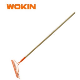ფოცხი Wokin 578016, 16T, Rigid Metal Garden Rake, Orange-JUSTSHOP.GE-ზე