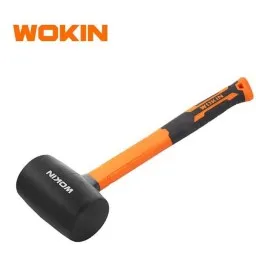 რეზინის ჩაქუჩი რეზინის სახელურით Wokin 251616, 16OZ(450g), Rubber Mallet, Black/Orange-JUSTSHOP.GE-ზე