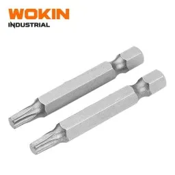 სახრახნისის საცვლელი პირები Wokin 210930, 2Pcs, T30, 50MM, Screwdriver Bit Set (INDUSTRIAL), Silver-JUSTSHOP.GE-ზე