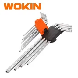 ექვსკუთხა სახრახნისის ნაკრები Wokin 207909, 9Pcs, Torx Extra Long Arm Hex Key Set, Silver-JUSTSHOP.GE-ზე