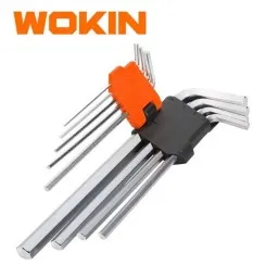 ექვსკუთხა სახრახნისის ნაკრები Wokin 207309, 9Pcs, Extra Long Arm Hex Key Set, Silver-JUSTSHOP.GE-ზე