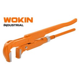 მილის ქანჩის გასაღები Wokin 105515, 48MM, 1.5\, 90°Bent Nose Pipe Wrench (INDUSTRIAL), Orange