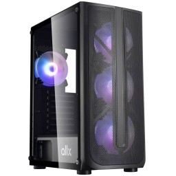 ქეისი ALLX AX-G2148, Computer Case, E-ATX, ATX, MATX, USB 3.0x1, USB 1.0x2, AUDIO, Black-JUSTSHOP.GE-ზე