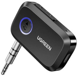 Bluetooth მიმღები UGREEN CM596 (90748), Bluetooth 5.3, AUX, Car Adapter, Black-JUSTSHOP.GE-ზე