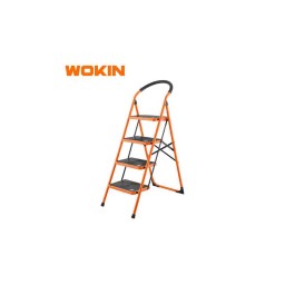 კიბე Wokin 682004, 4 steps, 150Kg, Steel Step-Ladder, Black/Orang-JUSTSHOP.GE-ზე