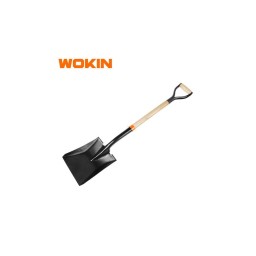 ხელის ნიჩაბი Wokin 577002, 1025mm STEEL SHOVEL WITH HANDLE, Black-JUSTSHOP.GE-ზე