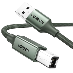 პრინტერის კაბელი UGREEN (90817), USB-A To USB-B, 3m, Green-JUSTSHOP.GE-ზე