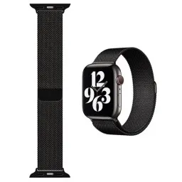Smart watch strap WiWU Minalo stainless steel Watch Band 42-44MM (255mm) Black-JUSTSHOP.GE-ზე