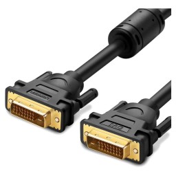 DVI კაბელი UGREEN DV101 (11607), DVI 24+1 Male To Male, 3m, Black