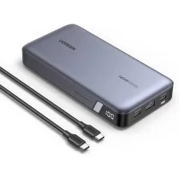 პორტატული დამტენი UGREEN PB205 (90597A), 25000mAh 145W, USB, Type C, Power Bank, Grey-JUSTSHOP.GE-ზე