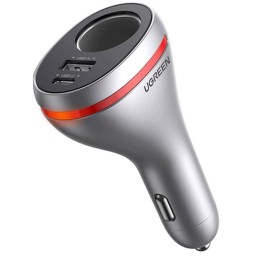 მანქანის დამტენი UGREEN CD204 (60712), 84W, USB, Type-C, Grey-JUSTSHOP.GE-ზე