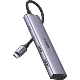 USB-C ჰაბი UGREEN CM473 (15395), Type-C, USB, Hub, Grey-JUSTSHOP.GE-ზე