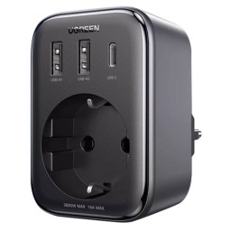 ადაპტერი UGREEN CD314 (90613) Nexode, 30W, 1 Socket, USB-A, Type-C, Gray-JUSTSHOP.GE-ზე