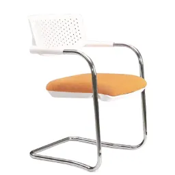 ვიზიტორის სავარძელი ALLX SF119, Visitor Chair, Silver/White-JUSTSHOP.GE-ზე