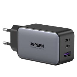 მობილურის დამტენი UGREEN CD244 (10335), 65W, Type-c, USB, Space Gray