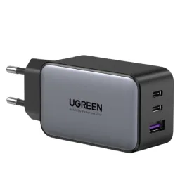 მობილურის დამტენი UGREEN CD244 (10335), 65W, Type-c, USB, Space Gray-JUSTSHOP.GE-ზე